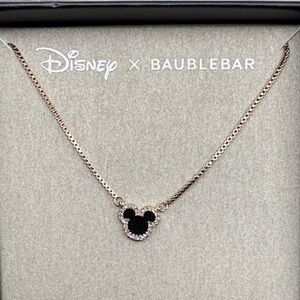 Disney x Baublebar Mickey Mouse Black and Gold Necklace